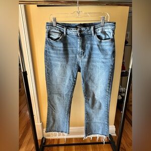 Judy Blue Bootcut Raw Hem Jeans: 15/32